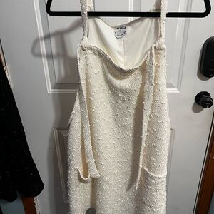 Arula Cream Textured Women's Skirtall